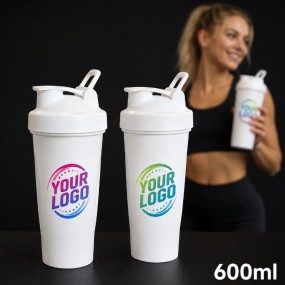 Sport shakebekers 600 ml bedrukken met logo