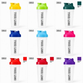 Sport shakebekers 600 ml bedrukken met logo